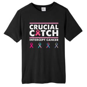 Breast Cancer Awareness Crucial A Catch Intercept Cancer Tall Fusion ChromaSoft Performance T-Shirt