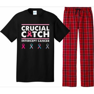 Breast Cancer Awareness Crucial A Catch Intercept Cancer Pajama Set