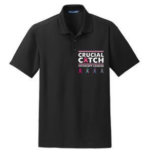 Breast Cancer Awareness Crucial A Catch Intercept Cancer Dry Zone Grid Polo