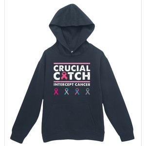 Breast Cancer Awareness Crucial A Catch Intercept Cancer Urban Pullover Hoodie