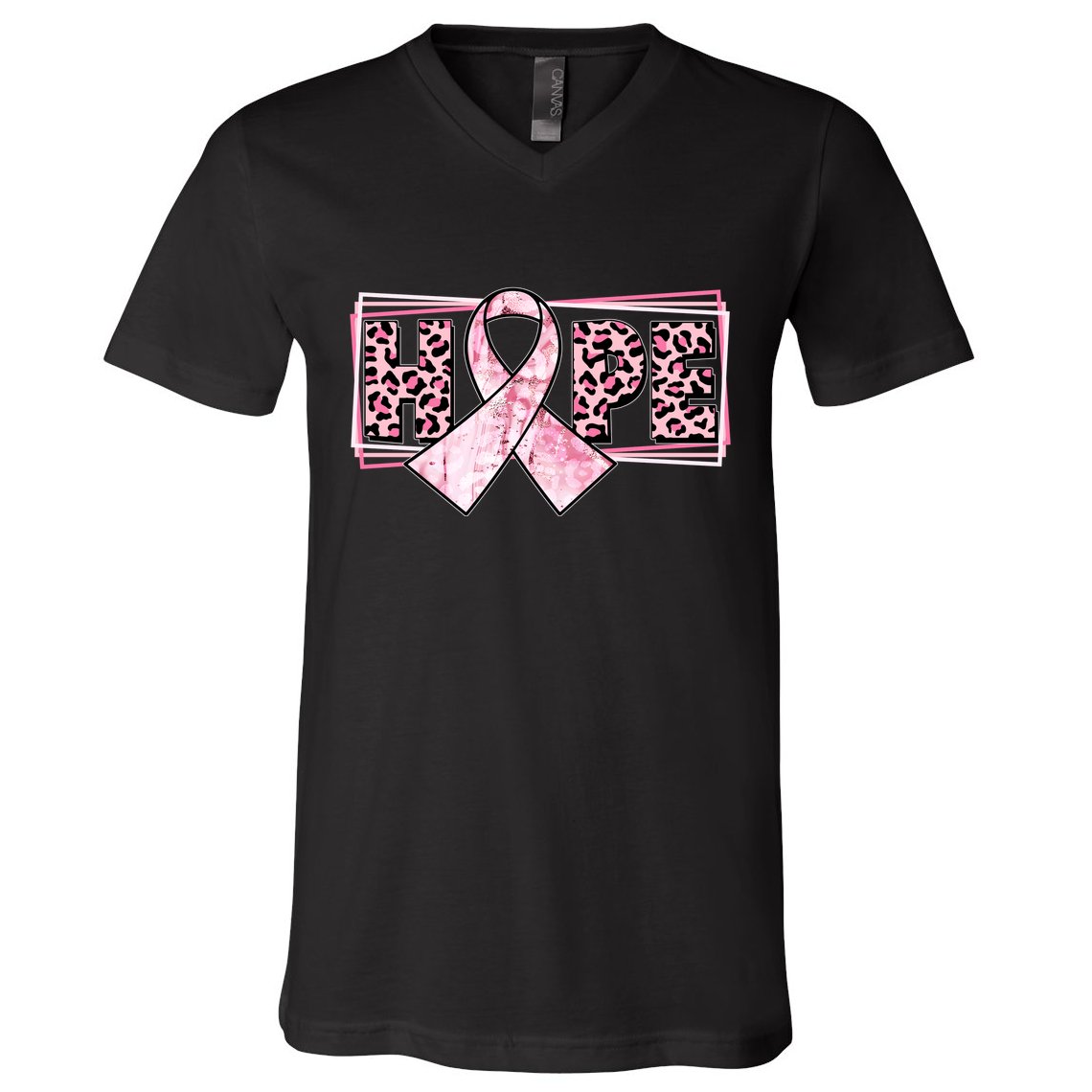 Breast Cancer Awareness Pink Hope V-Neck T-Shirt