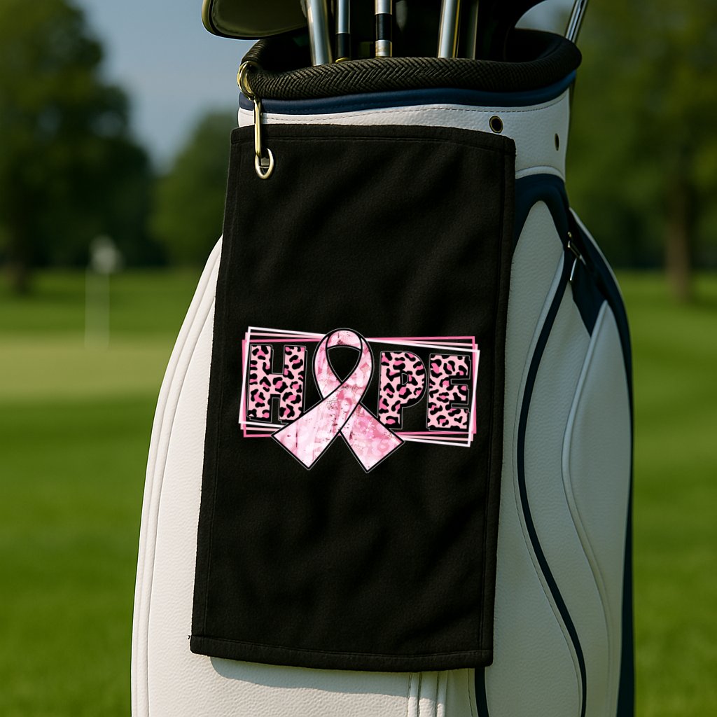Breast Cancer Awareness Pink Hope Golf Towel