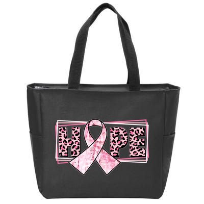 Breast Cancer Awareness Pink Hope Zip Tote Bag