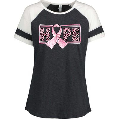 Breast Cancer Awareness Pink Hope Enza Ladies Jersey Colorblock Tee