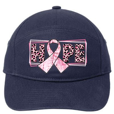 Breast Cancer Awareness Pink Hope 7-Panel Snapback Hat