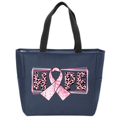 Breast Cancer Awareness Pink Hope Zip Tote Bag