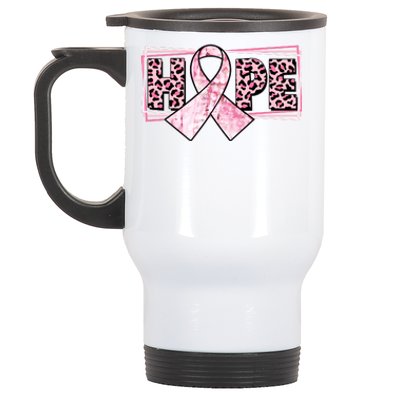 Breast Cancer Awareness Pink Hope Stainless Steel Travel Mug