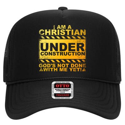 Best Christian Art God Appreciation Religious High Crown Mesh Back Trucker Hat