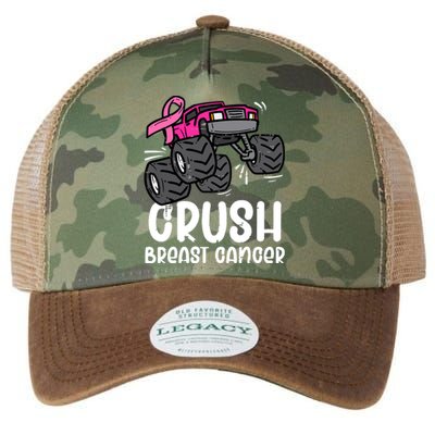 Breast Cancer Awareness Monster Truck Pink Ribbon Gift Legacy Tie Dye Trucker Hat