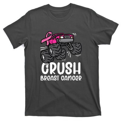 Breast Cancer Awareness Monster Truck Pink Ribbon Gift T-Shirt