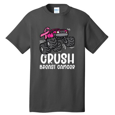 Breast Cancer Awareness Monster Truck Pink Ribbon Gift Tall T-Shirt