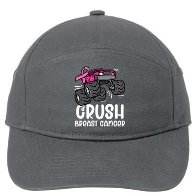 Breast Cancer Awareness Monster Truck Pink Ribbon Gift 7-Panel Snapback Hat