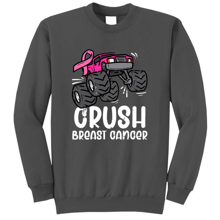 Breast Cancer Awareness Monster Truck Pink Ribbon Gift Tall Sweatshirt