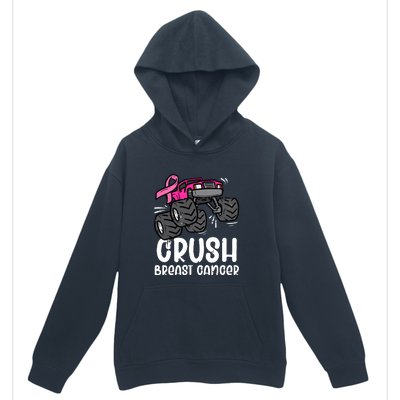 Breast Cancer Awareness Monster Truck Pink Ribbon Gift Urban Pullover Hoodie