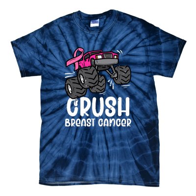 Breast Cancer Awareness Monster Truck Pink Ribbon Gift Tie-Dye T-Shirt