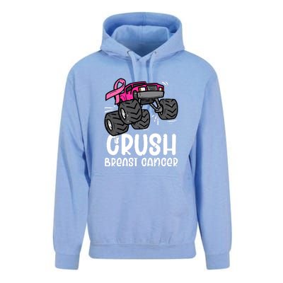 Breast Cancer Awareness Monster Truck Pink Ribbon Gift Unisex Surf Hoodie