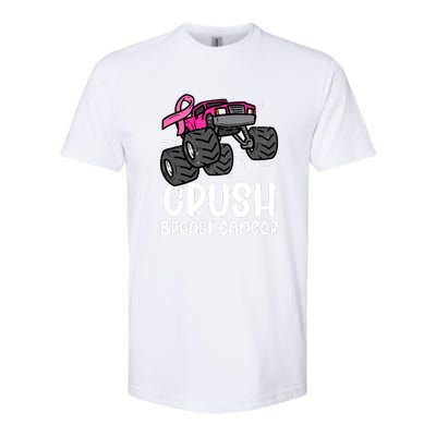 Breast Cancer Awareness Monster Truck Pink Ribbon Gift Softstyle CVC T-Shirt