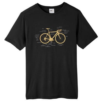 Bicycle Cycling Anatomy Road Bike Parts Biking Cyclist Tall Fusion ChromaSoft Performance T-Shirt