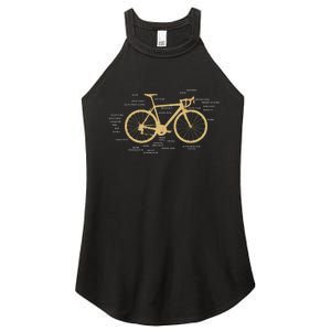 Bicycle Cycling Anatomy Road Bike Parts Biking Cyclist Women's Perfect Tri Rocker Tank