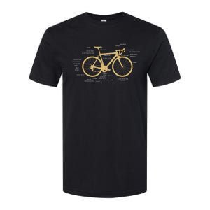 Bicycle Cycling Anatomy Road Bike Parts Biking Cyclist Softstyle CVC T-Shirt