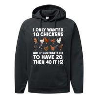 Best Chicken Art Poultry Themed Chicken Farmer Performance Fleece Hoodie