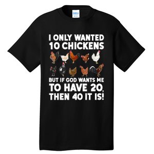 Best Chicken Art Poultry Themed Chicken Farmer Tall T-Shirt