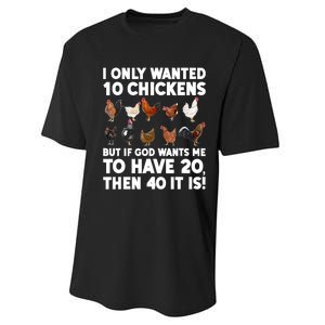 Best Chicken Art Poultry Themed Chicken Farmer Performance Sprint T-Shirt