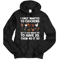 Best Chicken Art Poultry Themed Chicken Farmer Tie Dye Hoodie