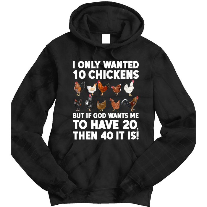 Best Chicken Art Poultry Themed Chicken Farmer Tie Dye Hoodie