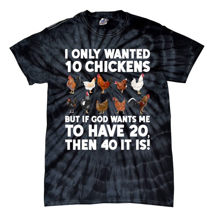 Best Chicken Art Poultry Themed Chicken Farmer Tie-Dye T-Shirt