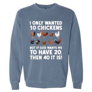 Best Chicken Art Poultry Themed Chicken Farmer Garment-Dyed Sweatshirt