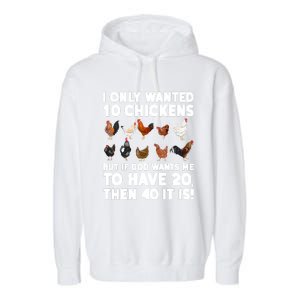 Best Chicken Art Poultry Themed Chicken Farmer Garment-Dyed Fleece Hoodie