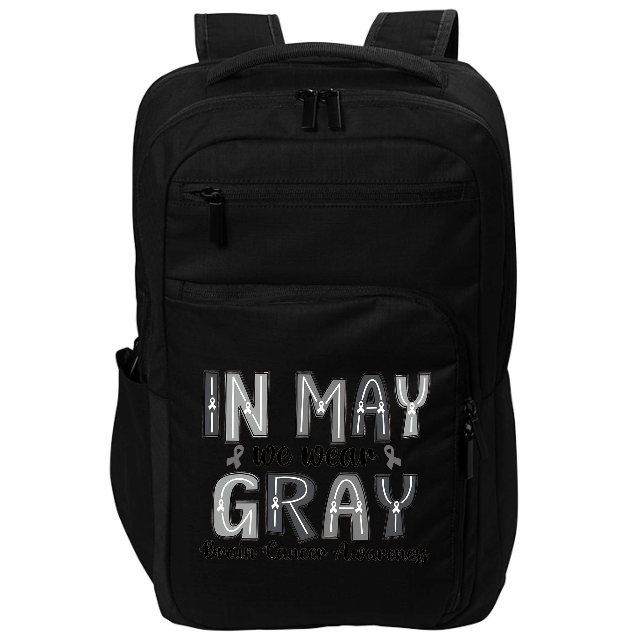 Brain Cancer Awareness Month In May We Wear Gray Impact Tech Backpack