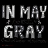Brain Cancer Awareness Month In May We Wear Gray 16 in Basic Backpack