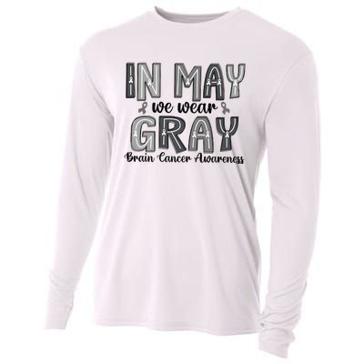 Brain Cancer Awareness Month In May We Wear Gray Cooling Performance Long Sleeve Crew