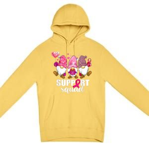 Breast Cancer Awareness Gnomes Support Squad Premium Pullover Hoodie