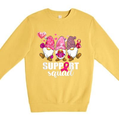 Breast Cancer Awareness Gnomes Support Squad Premium Crewneck Sweatshirt