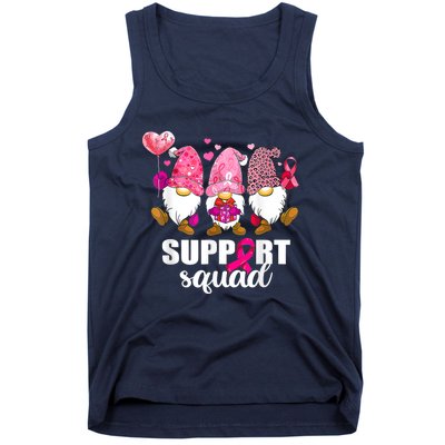 Breast Cancer Awareness Gnomes Support Squad Tank Top