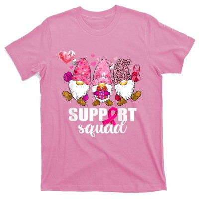 Breast Cancer Awareness Gnomes Support Squad T-Shirt