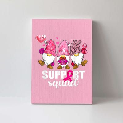 Breast Cancer Awareness Gnomes Support Squad Canvas