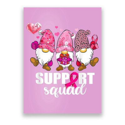 Breast Cancer Awareness Gnomes Support Squad Poster