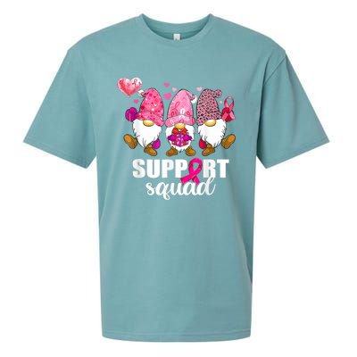 Breast Cancer Awareness Gnomes Support Squad Sueded Cloud Jersey T-Shirt