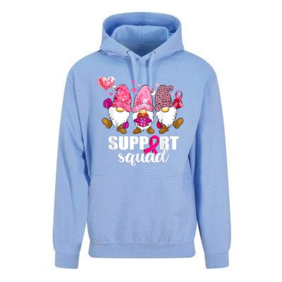 Breast Cancer Awareness Gnomes Support Squad Unisex Surf Hoodie