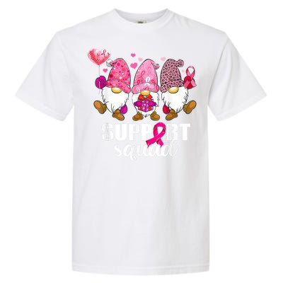 Breast Cancer Awareness Gnomes Support Squad Garment-Dyed Heavyweight T-Shirt