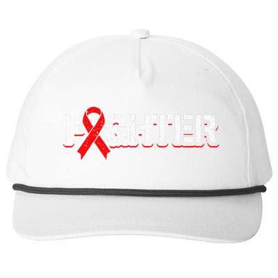 Blood Cancer Awareness Month Red Ribbon Snapback Five-Panel Rope Hat