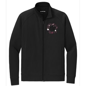 Breast Cancer Awareness In This Family No One Fights Alone Pink Ribbon Stretch Full-Zip Cadet Jacket