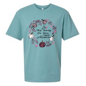 Breast Cancer Awareness In This Family No One Fights Alone Pink Ribbon Sueded Cloud Jersey T-Shirt