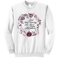 Breast Cancer Awareness In This Family No One Fights Alone Pink Ribbon Sweatshirt