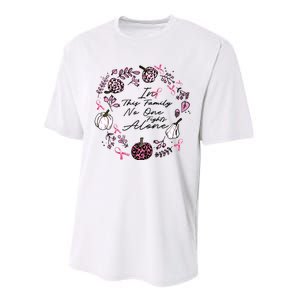 Breast Cancer Awareness In This Family No One Fights Alone Pink Ribbon Performance Sprint T-Shirt