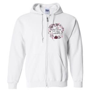 Breast Cancer Awareness In This Family No One Fights Alone Pink Ribbon Full Zip Hoodie